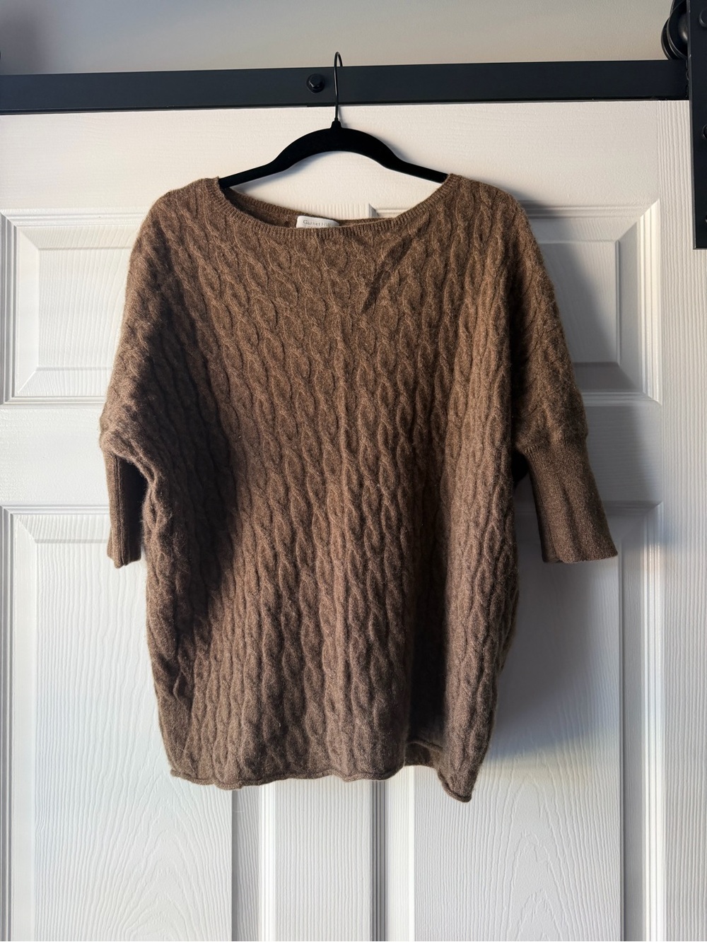 Garnett Hill 100% Cashmere Cable-Knit Brown Women’s Sweater Small
